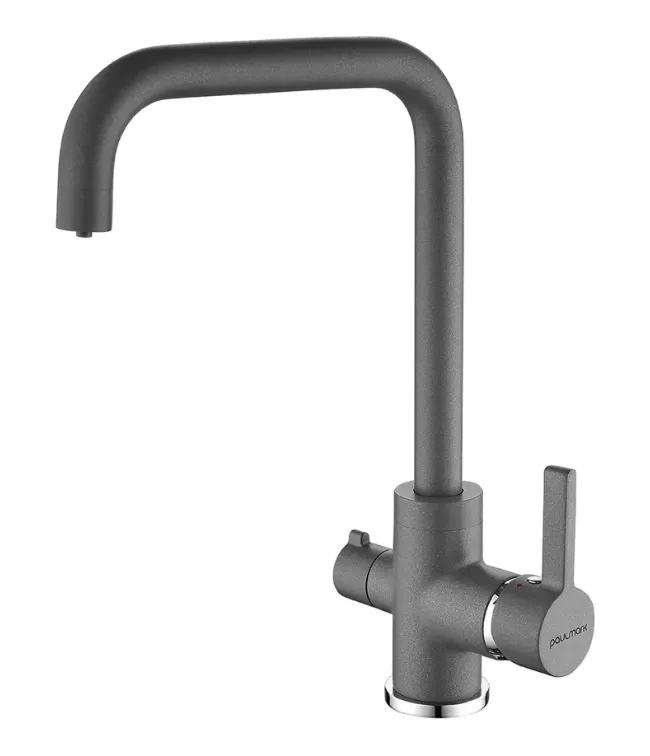 Фото товара: Paulmark LOGAS, смеситель, гранит, серый металлик