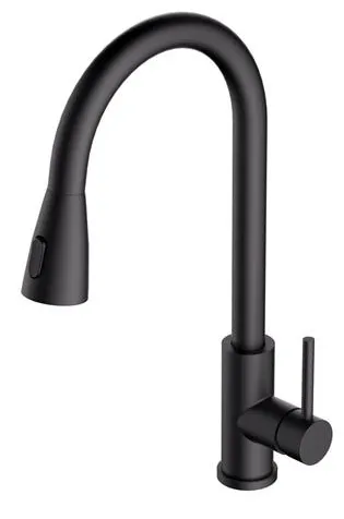Фото товара: ALVEUS PRIMROSE PS BLACK MATT, смеситель, гранит, черный матовый