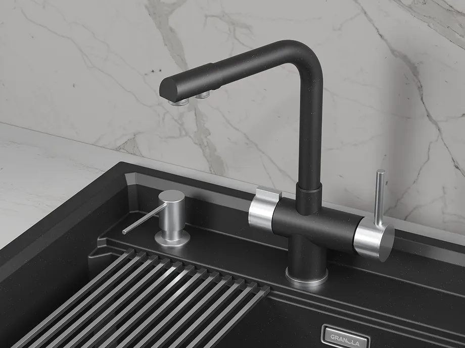 Детальное фото товара: GRANULA 5008 смеситель, гранит, шварц