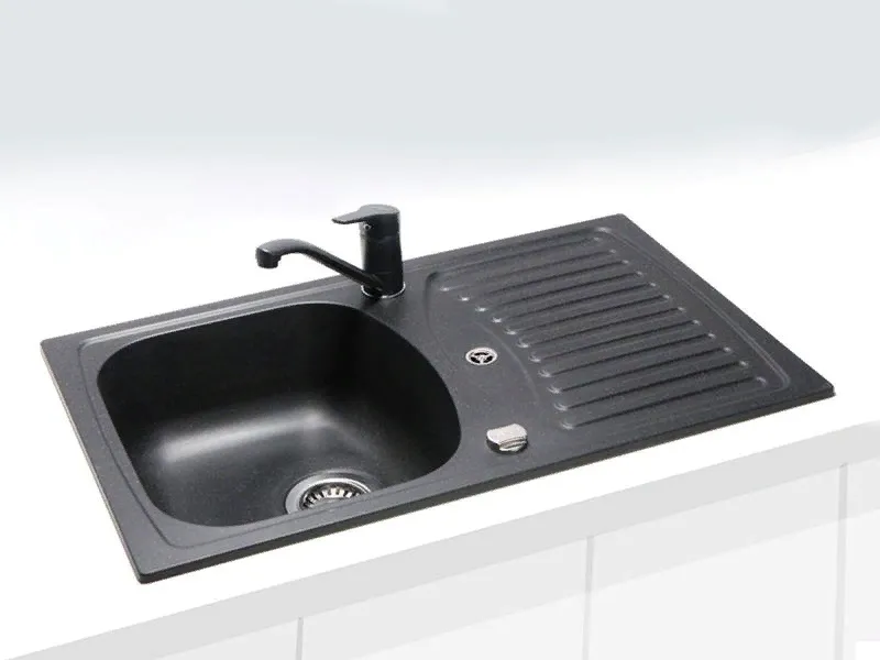 Детальное фото товара: ALVEUS GRANITAL RECORD 30 CARBON-G91, мойка, гранит, черный (в комплекте с сифоном 1113101)