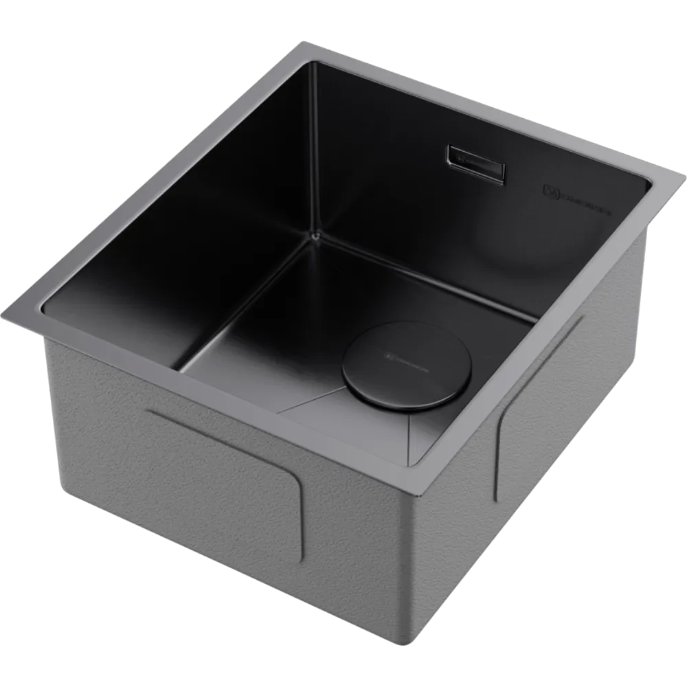 Детальное фото товара: Omoikiri Taki 38-U/IF-GM, мойка, нержавеющая сталь/вороненая сталь