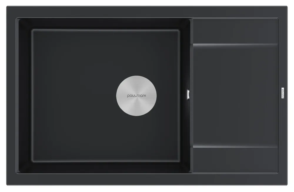 Фото товара: Paulmark FLUGEN 60, мойка, гранит, черный металлик