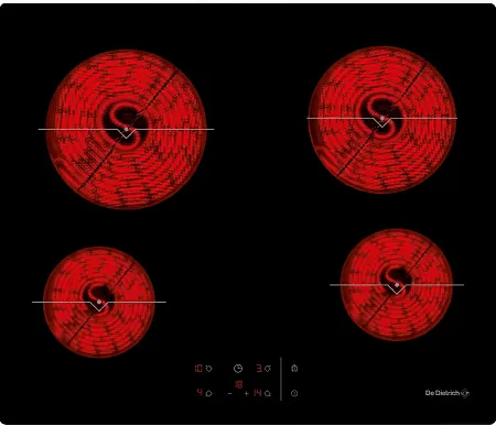 Фото товара: De Dietrich DPV7650B стеклокерамическая поверхность