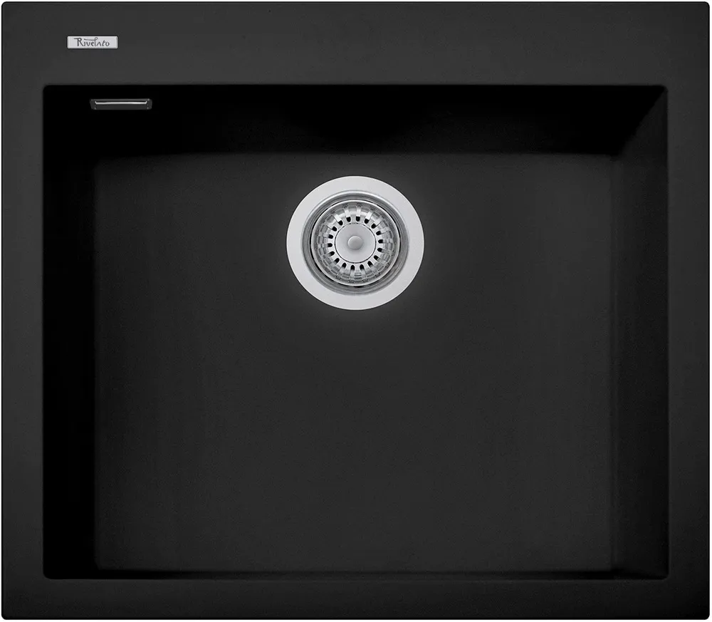 Детальное фото товара: Rivelato ZENO ZN-6051 nero profondo, мойка, керамика, черный