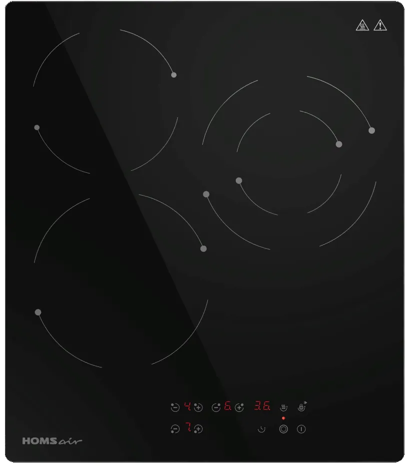 Фото товара: HOMSair HVC43DBK стеклокерамическая поверхность
