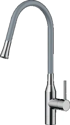 Фото товара: Omoikiri Yatomi-BN-GR смеситель, нержавеющая сталь/серый