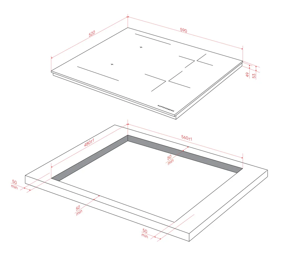 Детальное фото товара: Kuppersberg ICI 616 индукционная поверхность