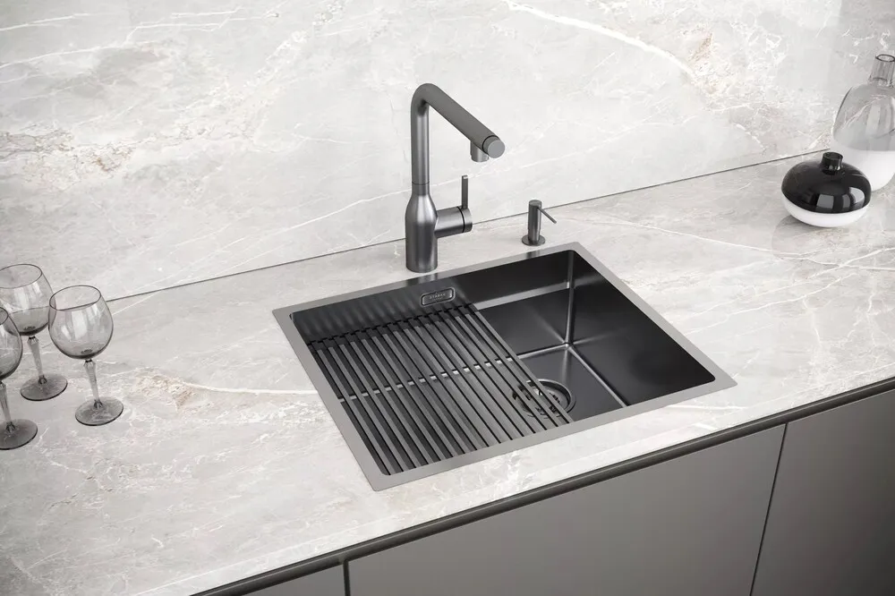 Детальное фото товара: Paulmark NEXT-PRO 54 UNI, мойка, нержавеющая сталь, вороненая сталь