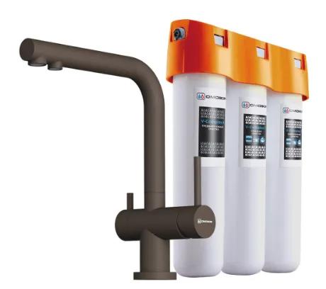 Детальное фото товара: Omoikiri Nagano-ES-P, смеситель, гранит, espresso + Pure drop Lite