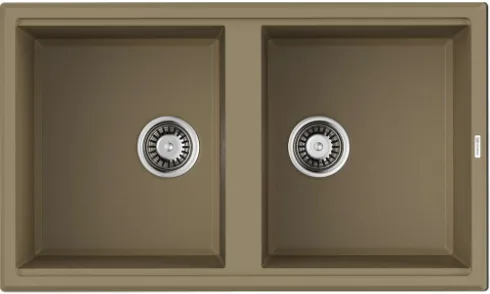 Фото товара: Omoikiri Tedori 86-2-CH, мойка, гранит, шампань