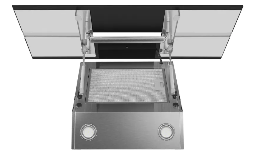 Детальное фото товара: Maunfeld MERSEY 90 нержавеющая сталь/черное стекло