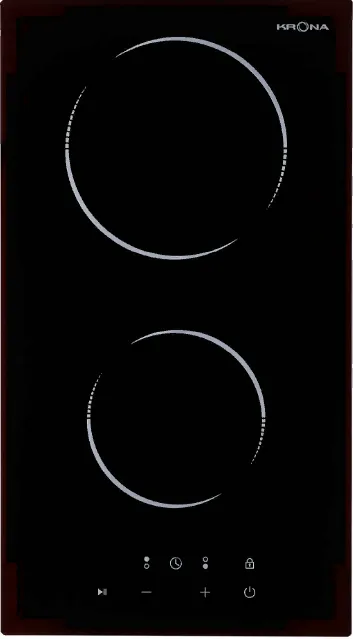 Фото товара: Krona TEMPO 30 BL стеклокерамическая поверхность