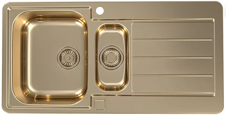 Фото товара: ALVEUS LINE MONARCH 10 BRONZE, мойка, нержавеющая сталь, бронза (в компл. с выпуском без сифона)