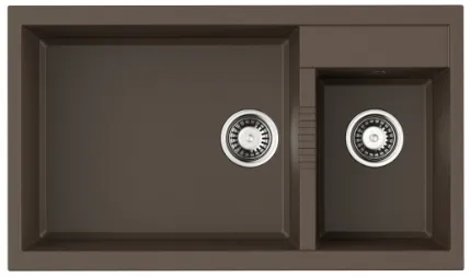 Детальное фото товара: Omoikiri Tedori 86-2-LB-ES, мойка, гранит, espresso