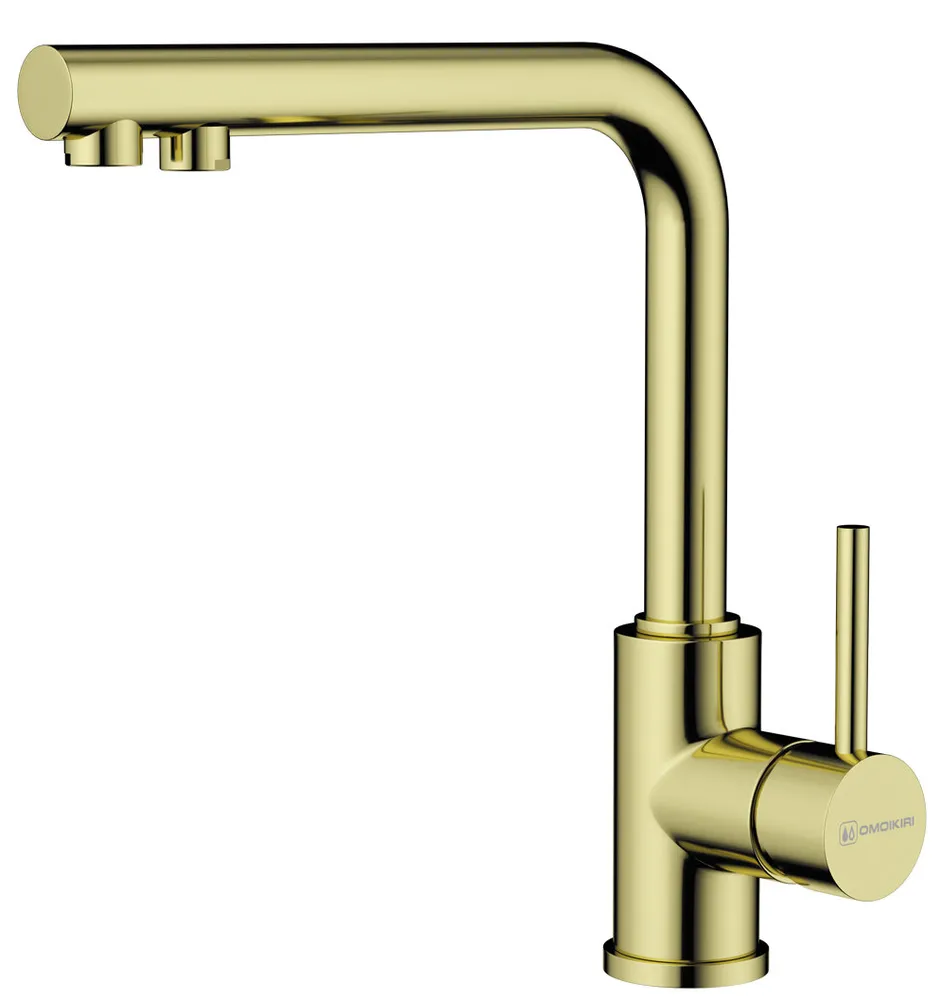 Фото товара: Omoikiri Nakagawa 2 Plus-LG, смеситель, светлое золото