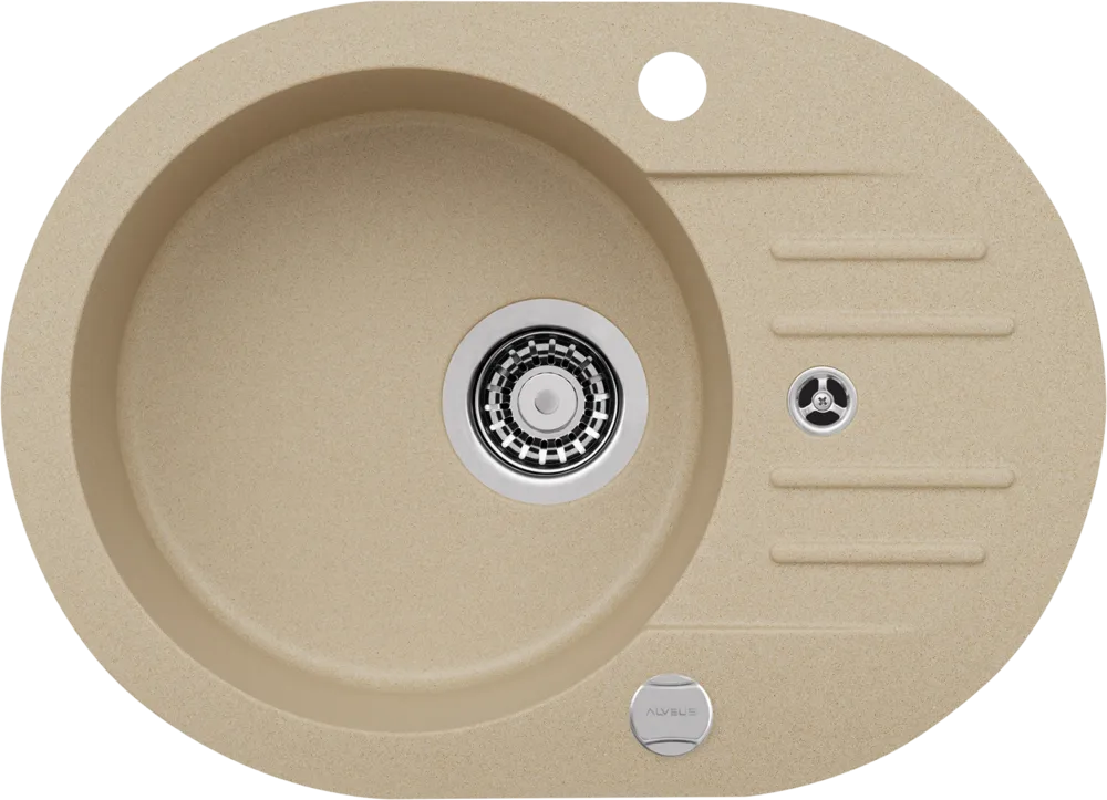 Детальное фото товара: ALVEUS GRANITAL GENESIS FOXTROT 40 G55 P-U, мойка, гранит, бежевый