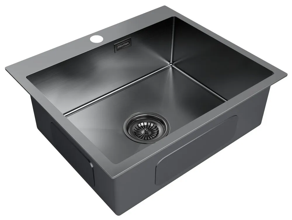Детальное фото товара: Paulmark KRONER 59, мойка, нержавеющая сталь, вороненая сталь