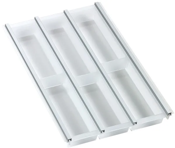 Фото товара: Ninka Cuisio Aqua 400, Tandem Box Blum, DWD XP, Nova Pro Grass, лоток для столовых приборов, белый