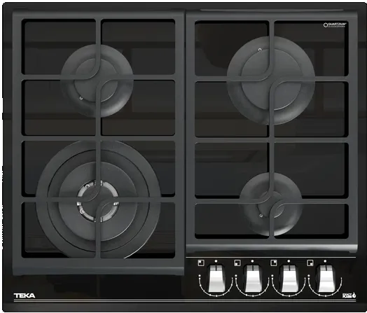 Фото товара: Teka GZC 64320 XBN NIGHT RIVER BLACK газовая поверхность