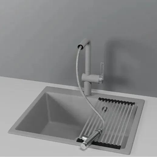 Детальное фото товара: GRANULA 8169 смеситель, гранит, алюминиум