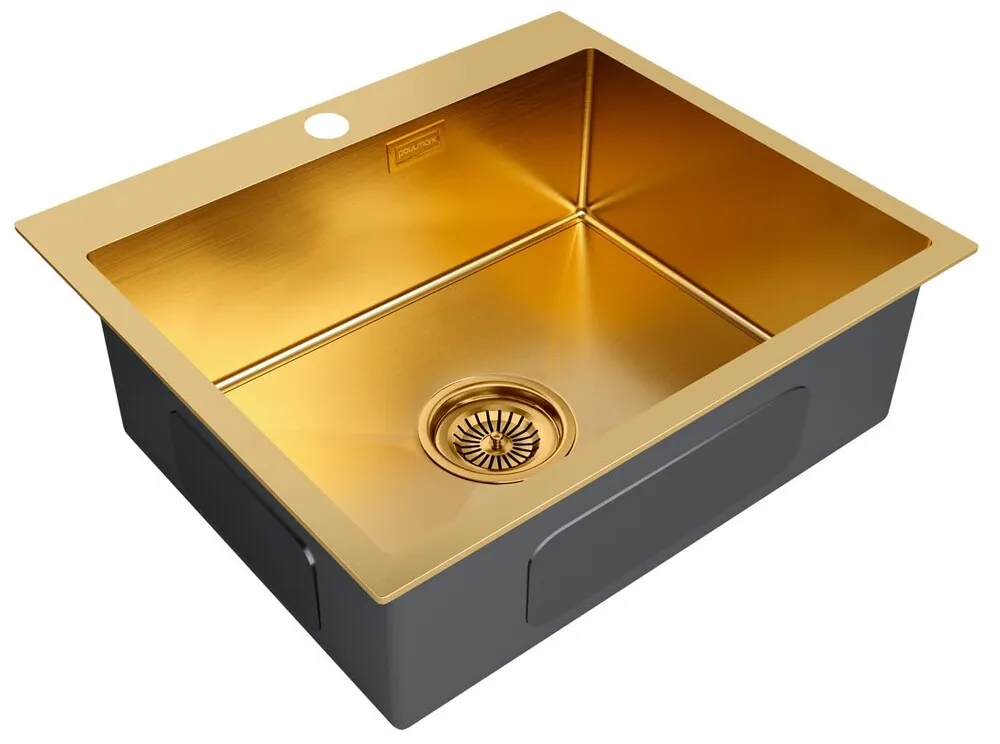 Детальное фото товара: Paulmark KRONER 59, мойка, нержавеющая сталь, брашированное золото