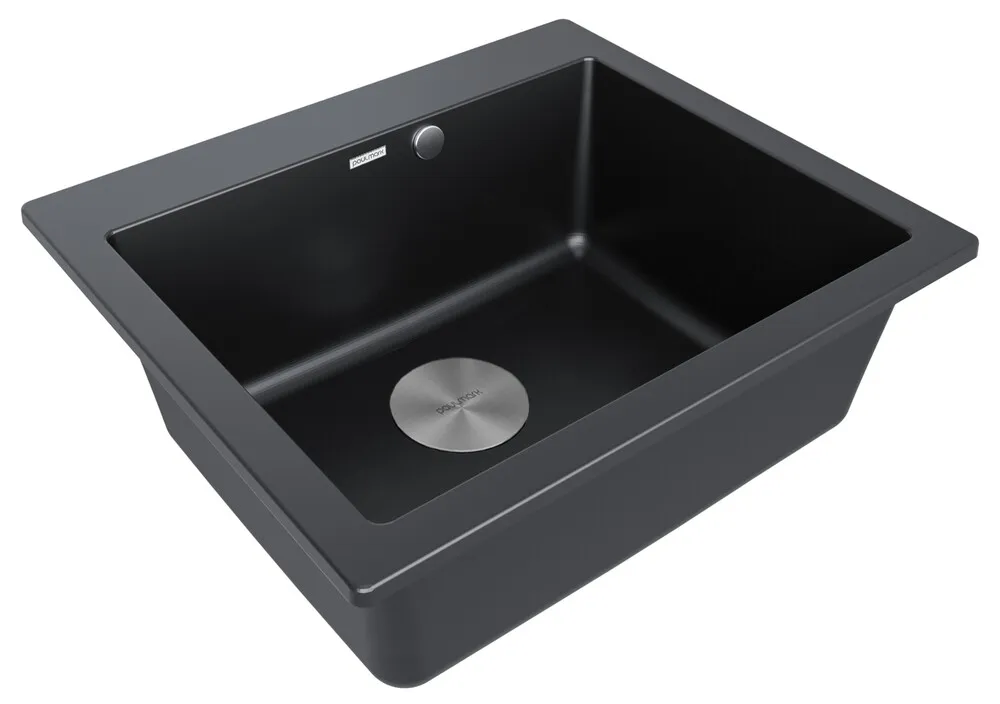 Детальное фото товара: Paulmark KANTE 60, мойка, гранит, черный металлик