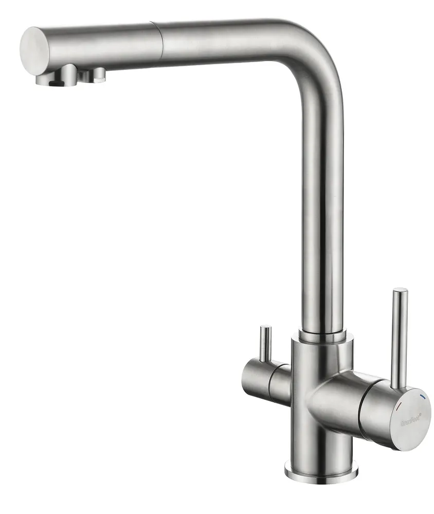 Фото товара: GranFest 3611, смеситель, нержавеющая сталь