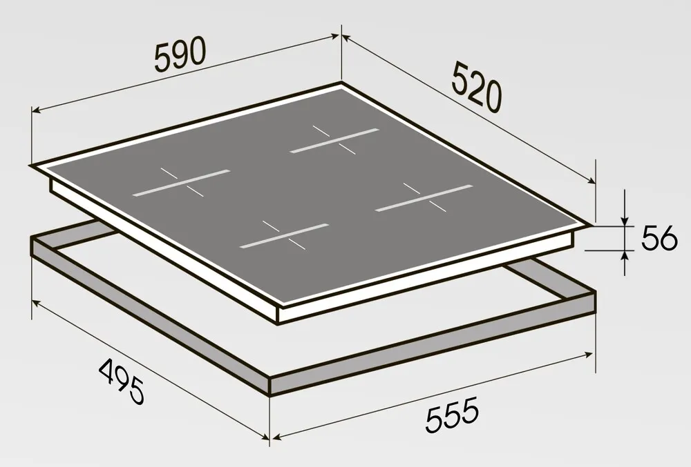 Детальное фото товара: Zigmund & Shtain CI 23.6 B индукционная поверхность