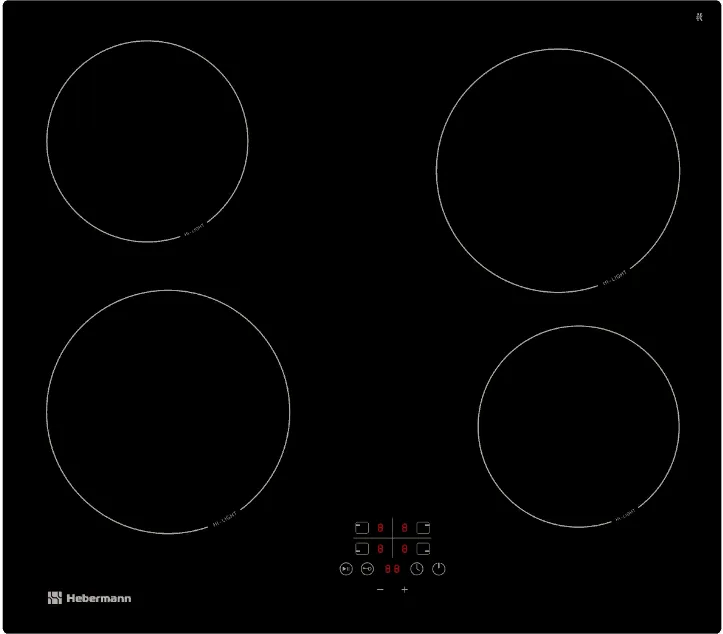 Фото товара: Hebermann HBKC 6040.1 B стеклокерамическая поверхность