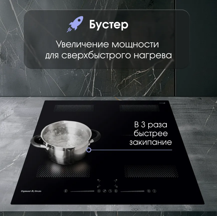 Детальное фото товара: Zigmund & Shtain CI 62.6 B индукционная поверхность