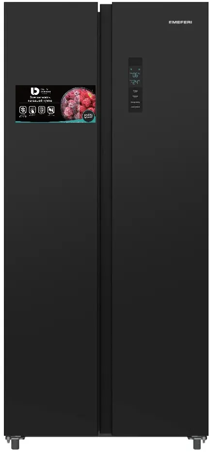 Фото товара: MEFERI MFR78BK TOTAL NO FROST SIDE BY SIDE ULTRA