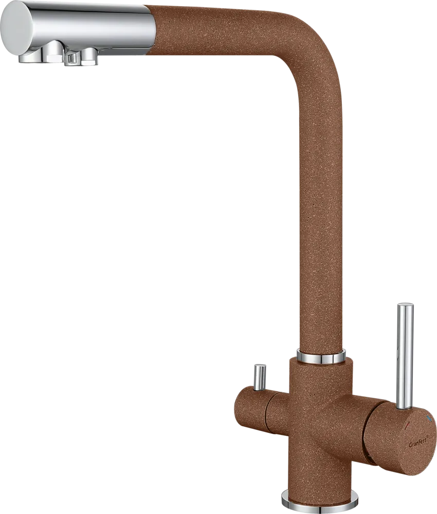 Фото товара: GranFest 3611, смеситель, мрамор, терракот