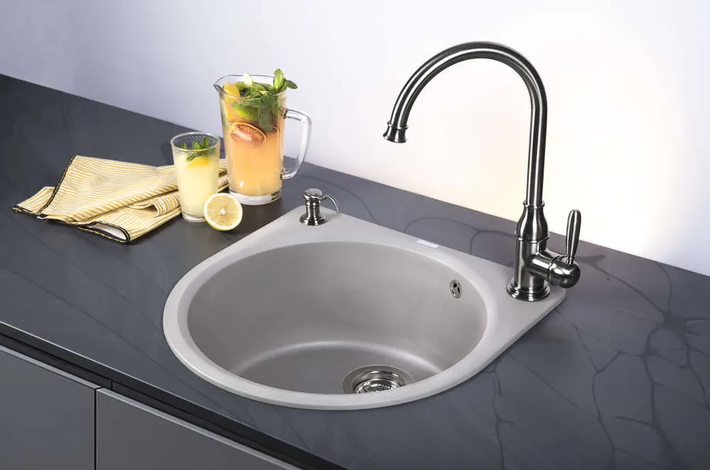 Фото товара: Omoikiri Akegata 51-BE, мойка, гранит, ваниль