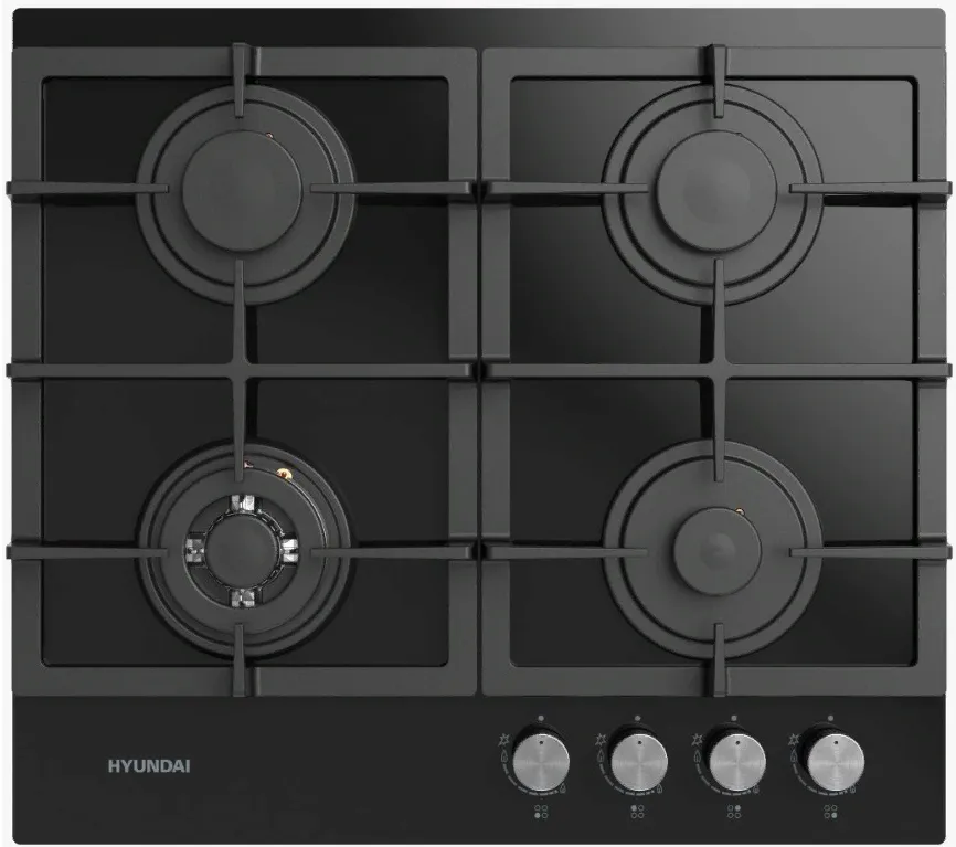 Фото товара: Hyundai HHG 6434 BG газовая поверхность