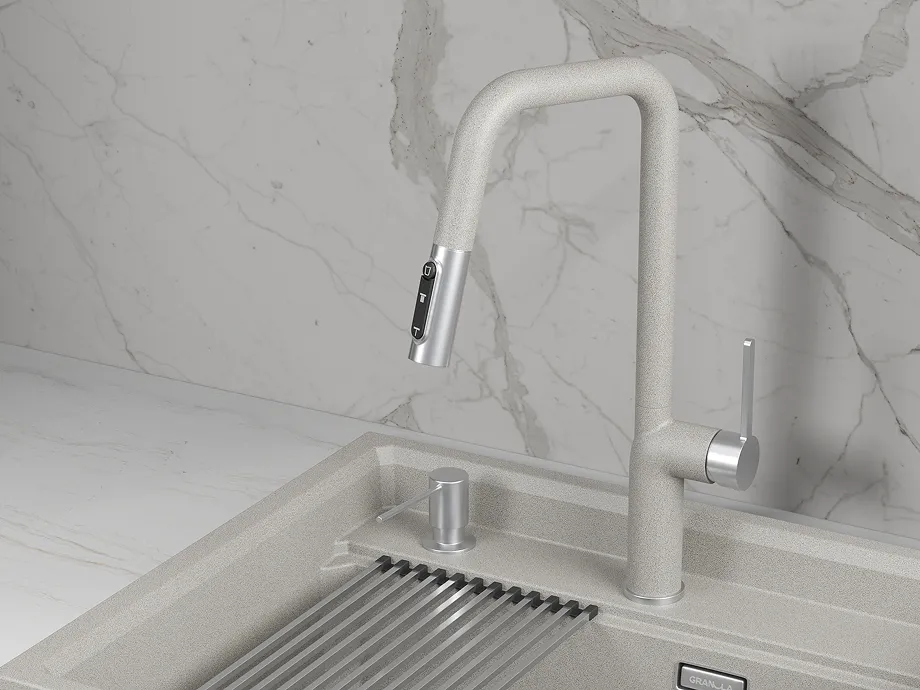 Детальное фото товара: GRANULA 9011 смеситель, нержавеющая сталь, базальт