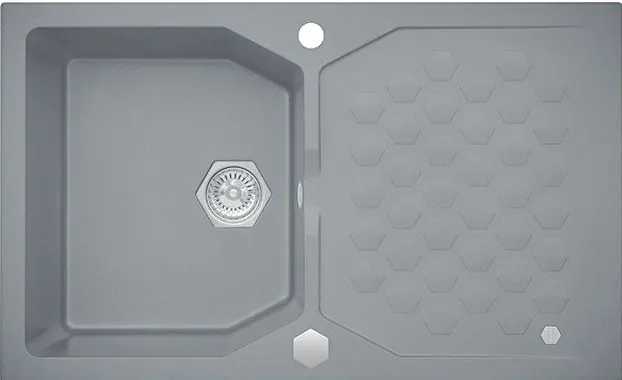 Фото товара: ALVEUS SENSUAL 30 GRANITAL+ STEEL-G04M, мойка, гранит, серый (в комплекте с сифоном 1101462)