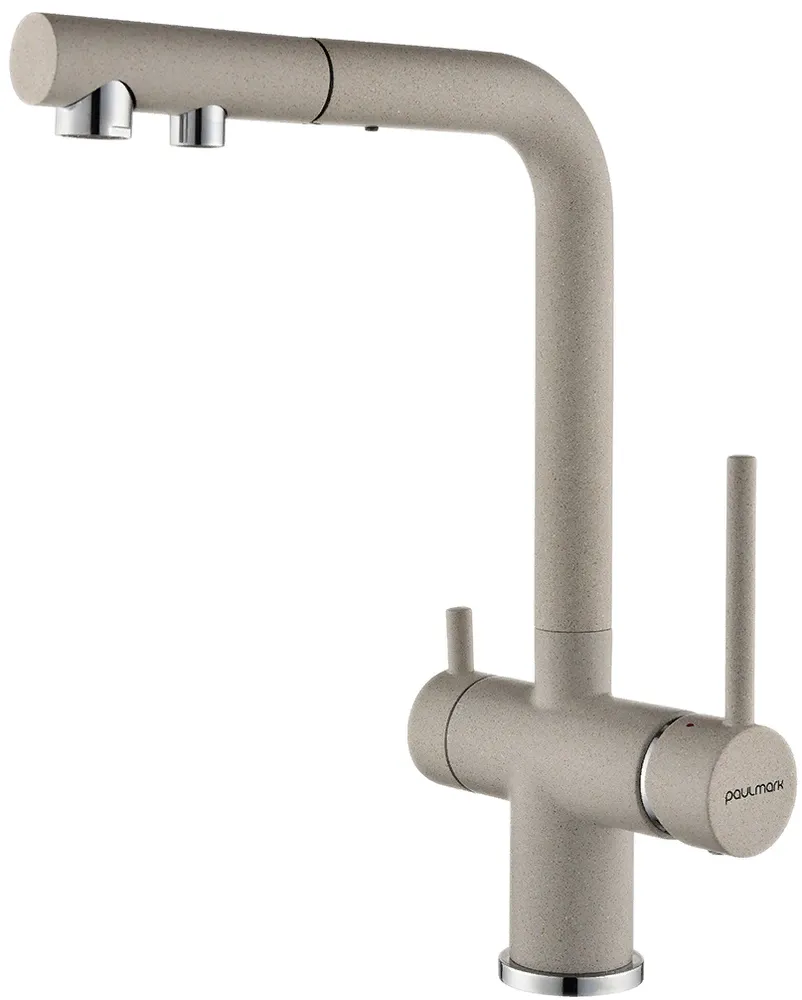 Фото товара: Paulmark SERPENTINE, смеситель, гранит, бежевый
