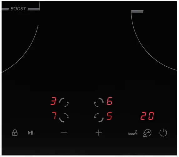 Детальное фото товара: Krona MAGIER 60 BL 4BTK индукционная поверхность