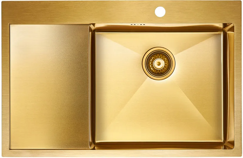 Фото товара: Paulmark KRONER 78F, мойка, нержавеющая сталь, брашированное золото