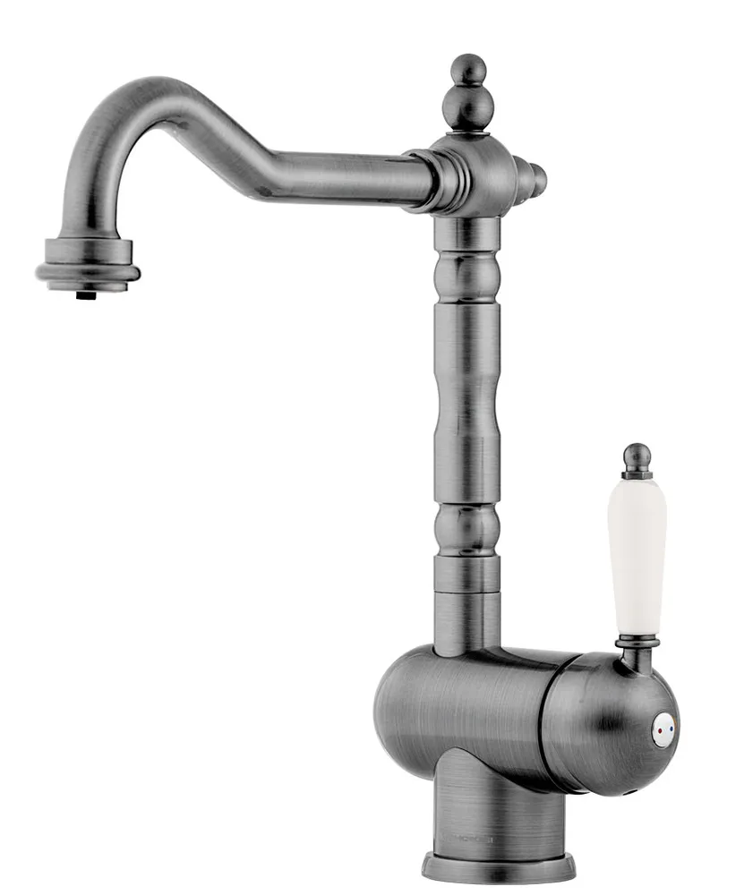 Детальное фото товара: Omoikiri Kyoto 2 Plus-SI, смеситель, античное серебро 