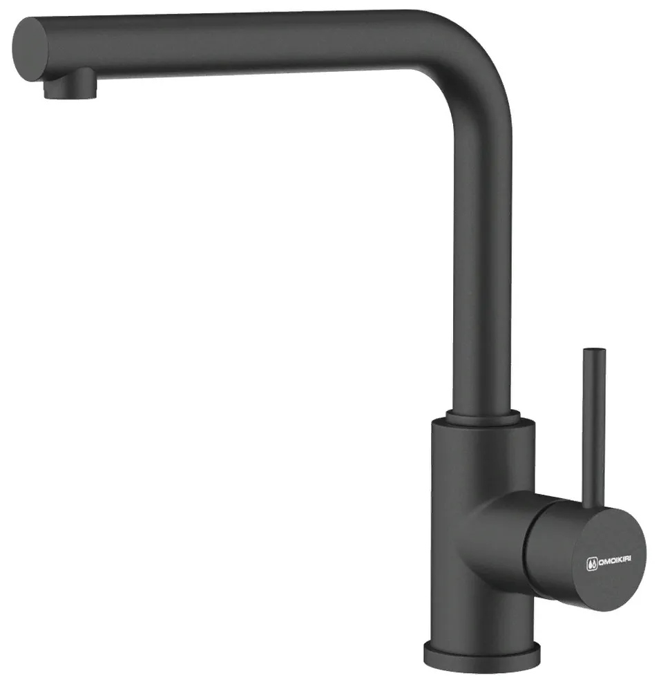 Фото товара: Omoikiri Nakagawa-P-BL, смеситель, гранит, черный