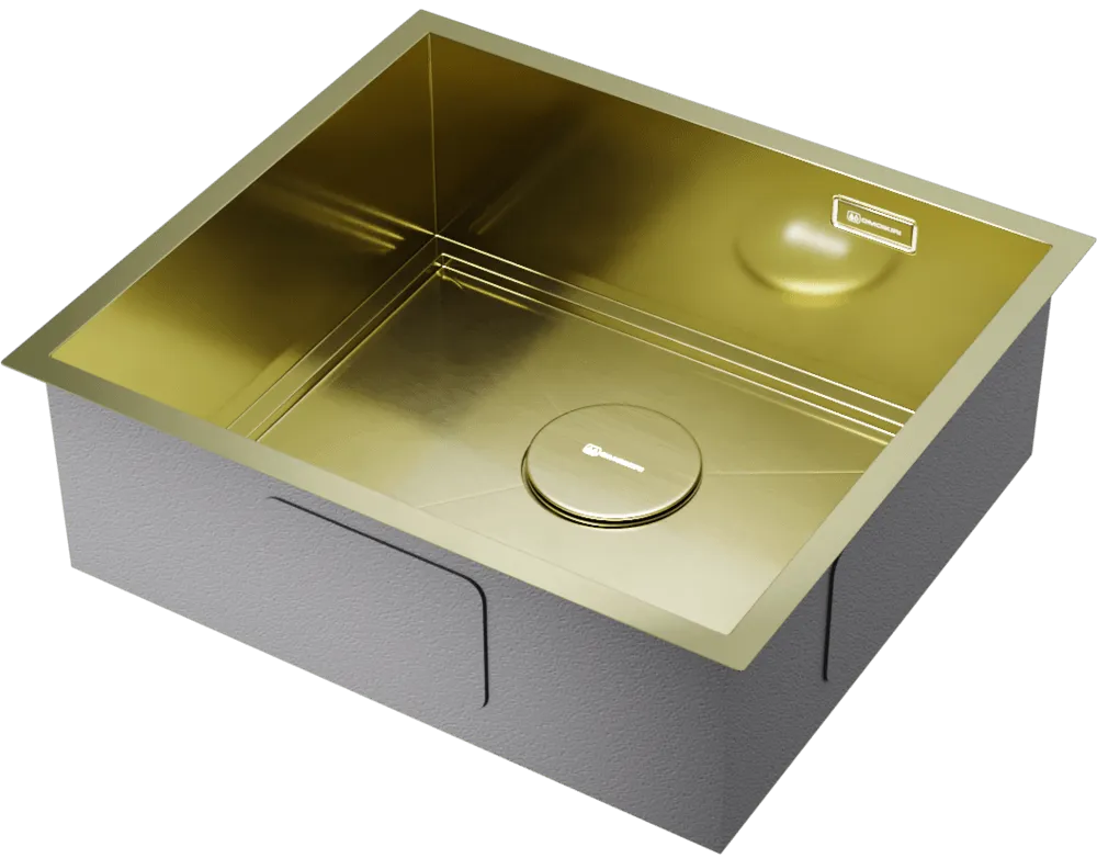 Детальное фото товара: Omoikiri Kasen 49-16 INT LG, мойка, нержавеющая сталь/светлое золото