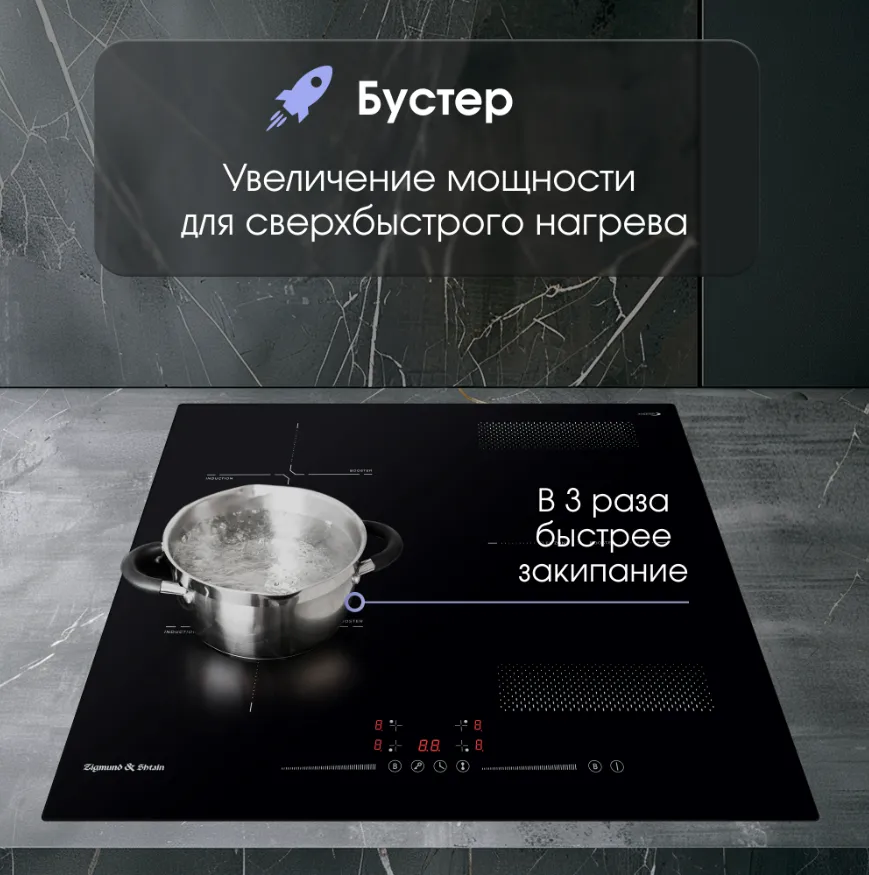 Детальное фото товара: Zigmund & Shtain CI 61.6 B индукционная поверхность