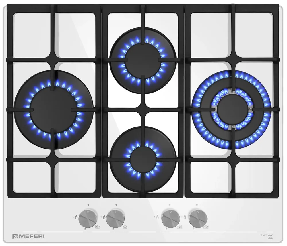 Детальное фото товара: MEFERI MGH604WH GLASS ULTRA газовая поверхность