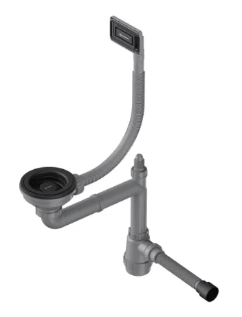 Фото товара: Omoikiri WK-1-UN-GB Арматура для одночашевых моек с универсальным прямоугольным переливом