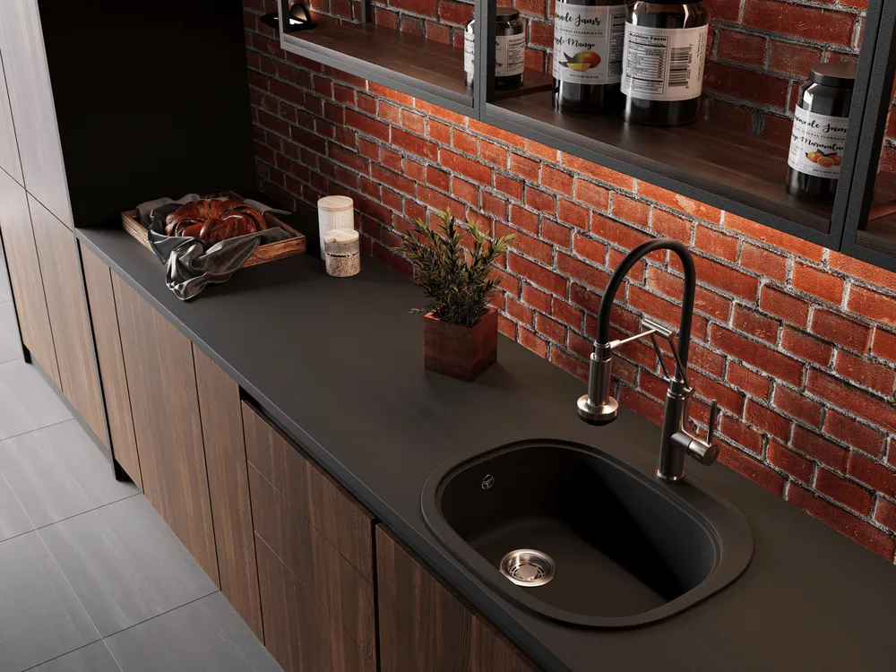 Детальное фото товара: Emar EMQ-1570.C, мойка, гранит, морион