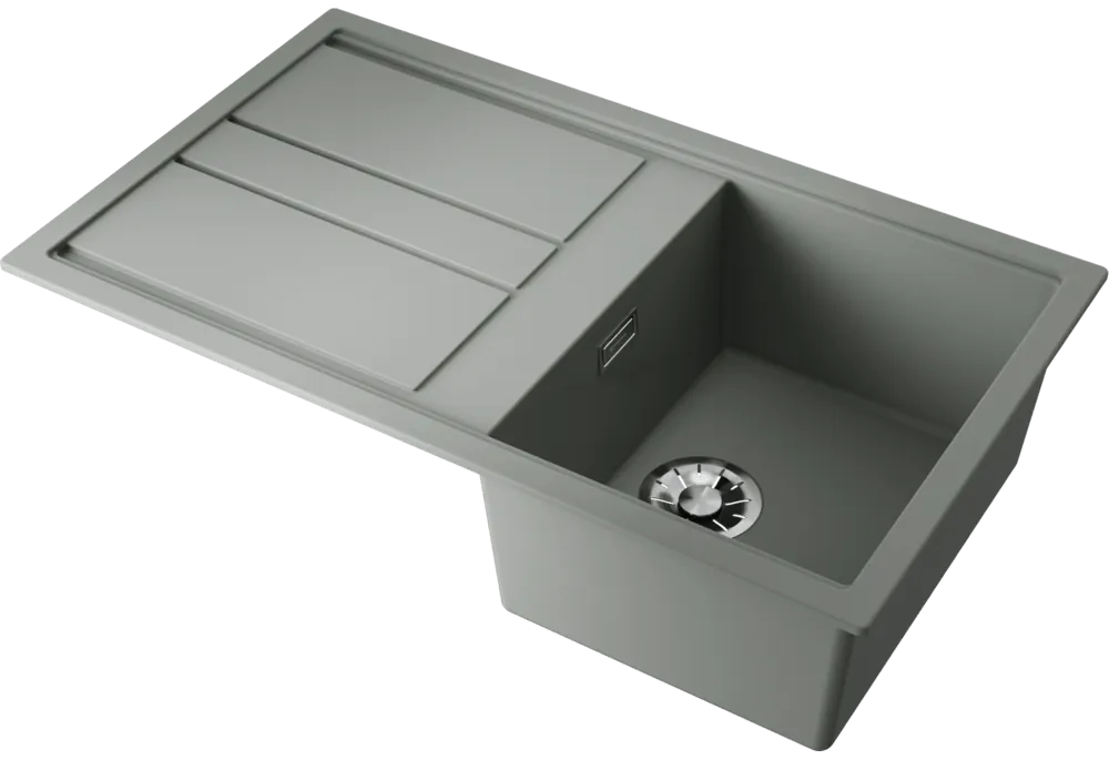 Детальное фото товара: Omoikiri Kitagawa 86-WG, мойка, керамика, ветреный зеленый