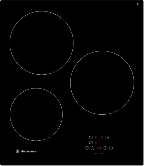 Фото товара: Hebermann HBKC 4530.1 B стеклокерамическая поверхность
