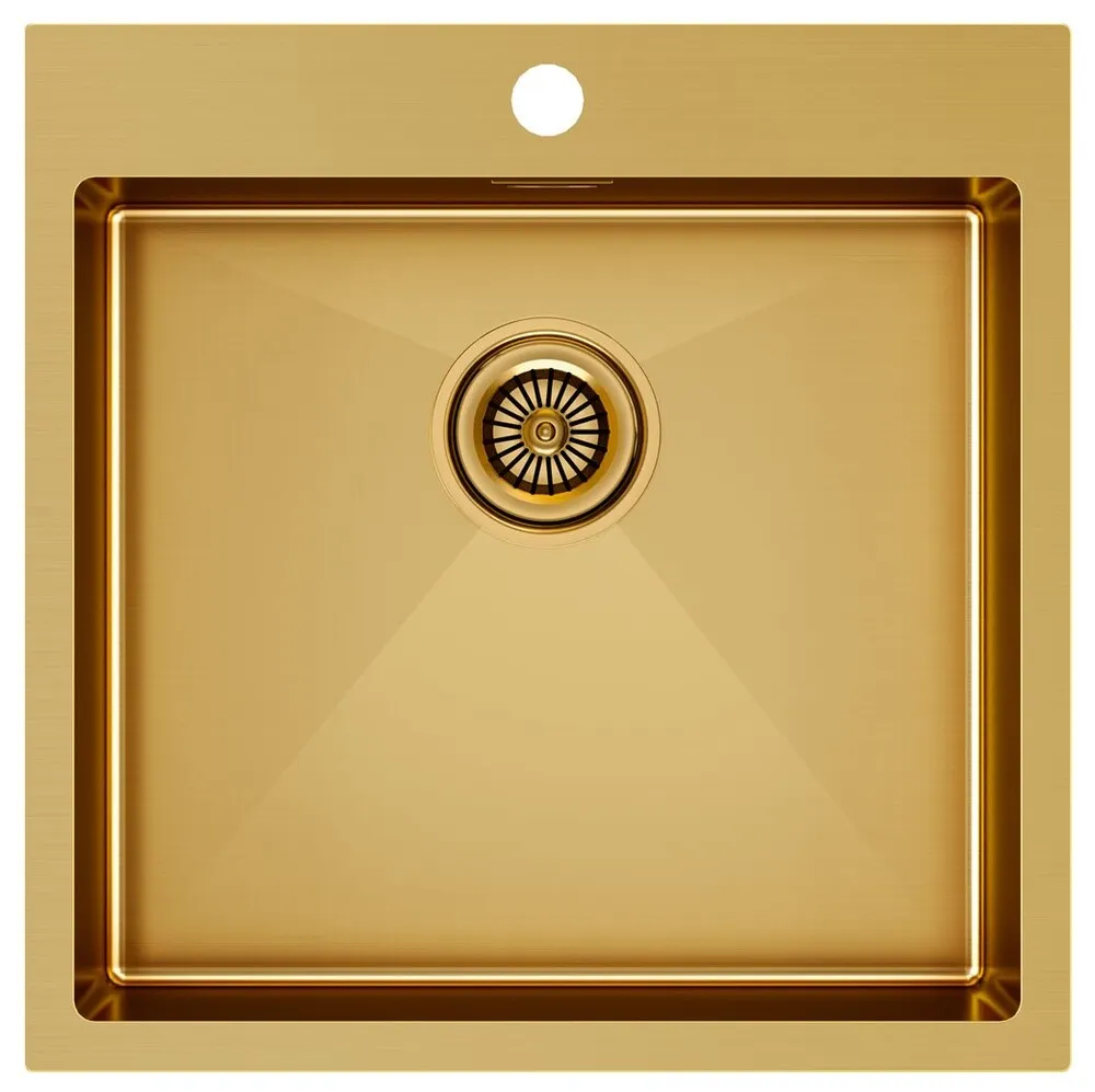 Фото товара: Paulmark KRONER 51, мойка, нержавеющая сталь, брашированное золото