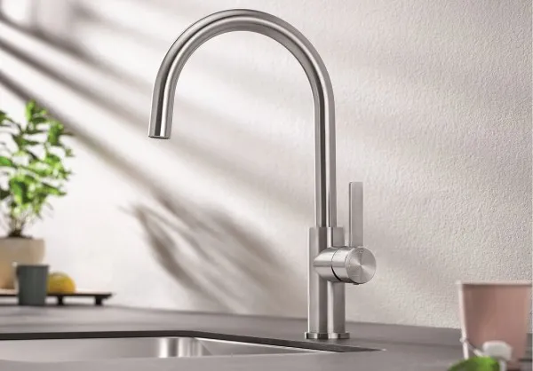 Фото товара: Blanco Candor, смеситель, нержавеющая сталь матовая